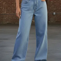 R.Code by The Roadster Life Co. Women Jean High-Rise Stretchable Wide Leg Jeans-image-98