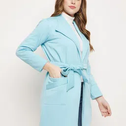 BRINNS Single Breasted Tie Ups Fleece Overcoat image 3