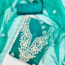 LeeliPeeri Designer Embroidered Unstitched Dress Material-picture-38