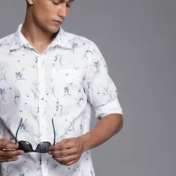 WROGN Men White Floral Printed Casual Shirt-picture-31