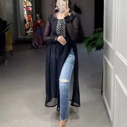 KRULRIN Embroidered Straight Kurta-picture-21