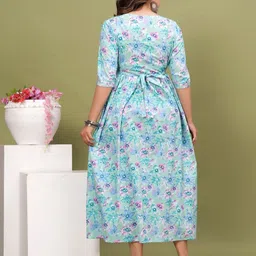 Queens Closet Floral Printed Floral Maternity Ethnic Dresses image 4