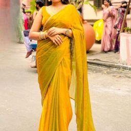 Moda Rapido Mustard Tissue Tussar Sarees-picture-23