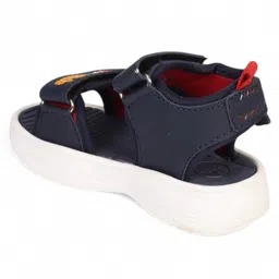 Lil Lollipop Spidy Kids Text Designed With Double Velcro Closure Sandals - Navy Blue & Red image 3