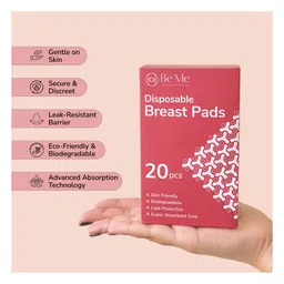 beme BE ME Skin Friendly| Leakproof & High Absorbent| Ultra Thin, Soft Disposable Maternity Nursing Breast Pad - Pack of 20 image 2