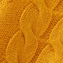 Babyhug Knitted Full Sleeves Front Open Solid Colour Hooded Sweater With Cable Knit Design & Ear Applique - Mustard image 3