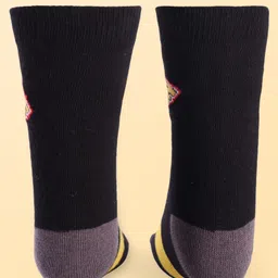 Pine Kids Marvel Ankle Length Anti-Bacterial Socks With Avengers Graphics Pack Of 3 - Blue Black & White image 4