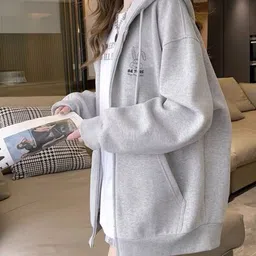 DressBerry Women Hooded Solid Bomber Jacket image 5