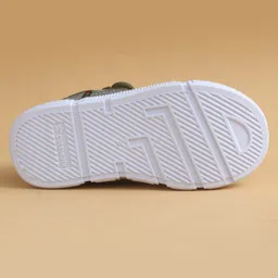 Cute Walk by Babyhug Casual Shoes with Velcro Closure & Vehicle Applique - Olive Green image 5