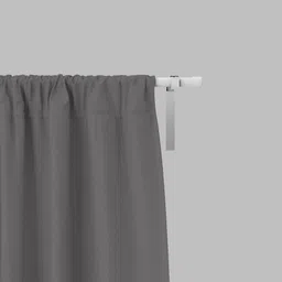 Parda Online Grey 2 Pieces Black Out Door Curtains image 2