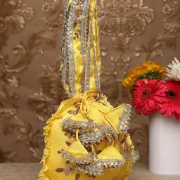 Dhrohar Embroidered Embellished Potli Clutch-picture-23