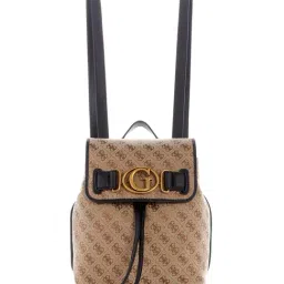 Guess Latte Black Printed Aviana Backpack-image-26