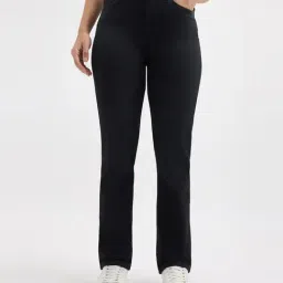 Pepe Jeans Black Rinse Straight Fit High Rise Jeans-image-81