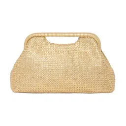 Forever New Gold Weave Frankie Frame Textured Clutch-image-27