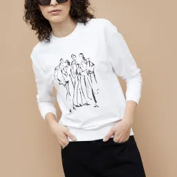 Fame Forever by Lifestyle White Printed Sweatshirt image 1