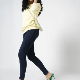 Vero Moda Dark Blue Blended Skinny Fit High Rise Jeans image 1