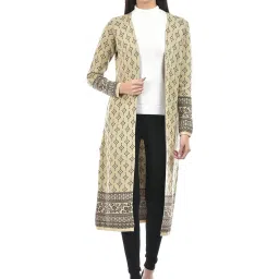 American Eye Beige Self Design Shrug image 1