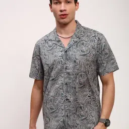 showoffff Showoff Green Cotton Relaxed Fit Printed Shirt-picture-21