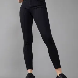 DOLCE CRUDO Black Denim Slim Fit High Rise Jeans-image-5