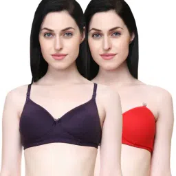 Lady Lyka Multicolor Non Wired Padded T-Shirt Bra (Pack Of 2)-picture-27