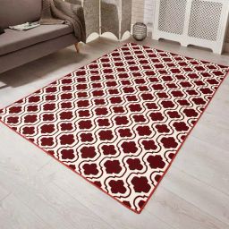 Saral Home Maroon & White Carpet - Set of 1-picture-17