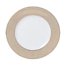 Home4U White & Gold Bone China Platina Dinner Plate image 2