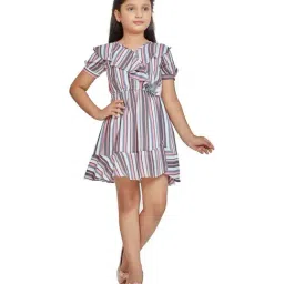 Peppermint Kids Pink & White Striped Dress-image-9