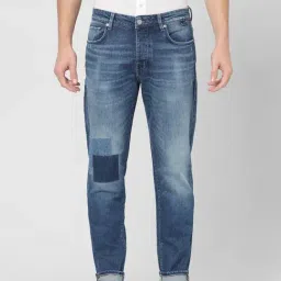 Selected Homme Relaxcrop Medium Blue Denim Lightly Washed Mid Rise Jeans-image-84
