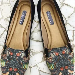 Kanvas Women's Black Casual Loafers-picture-36