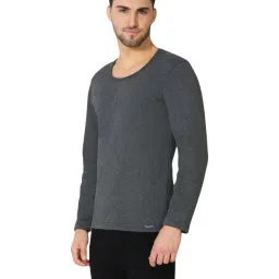 Van Heusen Skinny Fit Warmtech Full Sleeve Solid Thermal Top - Charcoal image 3