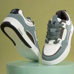 Red Tape Men's Slam Dunk Classics White & Grey Casual Sneakers image 1