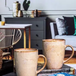 ROXX Calico Pink Ceramic Mug (0.35 L) - Set of 4 image 1