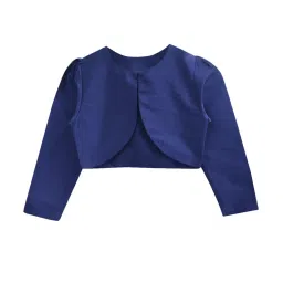 A.T.U.N. Navy Solid Full Sleeves Shrug image 1