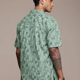 The Roadster Life Co. Relaxed Fit Printed Cuban Collar Pure Cotton Casual Shirt image 4