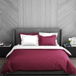 Spaces Hygro Solid Violet 350 TC Cotton Double Bed Quilt-picture-24