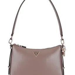 Guess Women Taupe Solid Shoulder Bag image 1