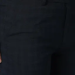 Peter England Navy Slim Fit Trousers image 4