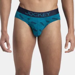 Jockey FP22 Men's Super Combed Cotton Elastane Stretch Printed Brief with Ultrasoft Waistband image 1