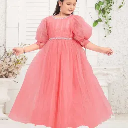 Aarika Kids Pink Embellished Gown image 1