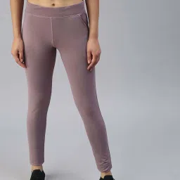 showoffff SHOWOFF Purple Plain Track Pants image 1