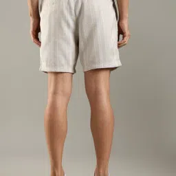Tommy Hilfiger Khaki Cotton Regular Fit Striped Shorts image 2