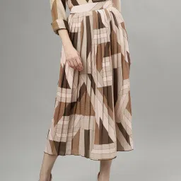 Gant Brown Printed A-Line Skirt image 1