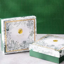 S. G. Home Green Metal Leaf Platter (Set of 2) image 4