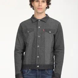 Levi's Black Cotton Regular Fit Jacket image 1