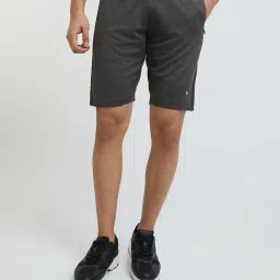 Parx Grey Regular Fit Texture Shorts image 1