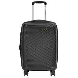 United Colors of Benetton Ragnar Black Textured Hard Large Trolley Bag -76.5 Cms image 1