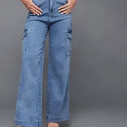 Miss Chase Blue Plain Jeans image 1