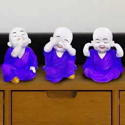 Aura Blue 3 Pieces Fengshui Idol Showpiece-picture-13