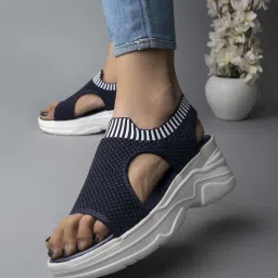 Shoetopia Kids Navy Ankle Strap Sandals image 1