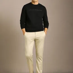 Louis Philippe Men Embroidered Pullover Sweatshirt image 2